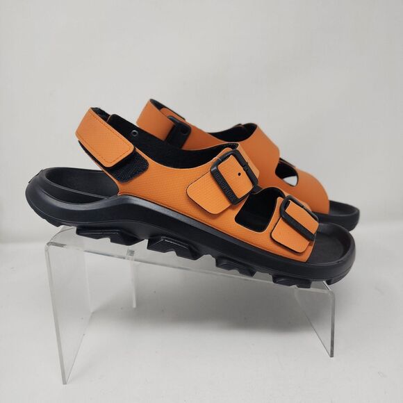 Birkenstock Sandals Mens Size 10 Orange Adjustable Buckle Backstrap Casual main image 3